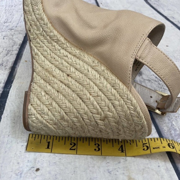 Steve Madden Corizon Wedge Open Toe Sandal Beige Womens Size 8.5 - Picture 8 of 10